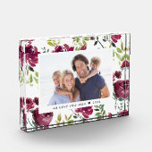 Bloc photo de légende personnalisée de fleurs d'hi (Gauche)