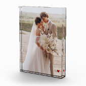 Bloc photo de mariage moderne cœur marron Cadeau (Droite)