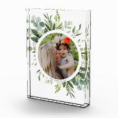 Bloc photo de texte personnalisé de couronne verte (Droite)