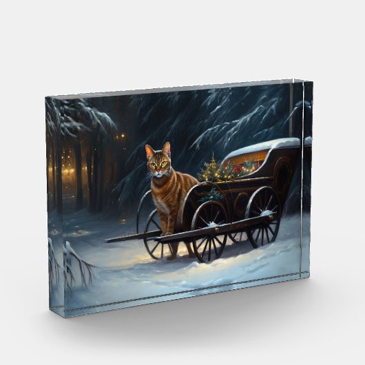 Bloc Photo Décor de Noël Abyssinian Snowy Sleigh Ride (Gauche)