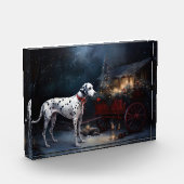 Bloc Photo Décor de Noël Dalmatien Snowy (Gauche)