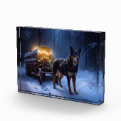 Bloc Photo Décor de Noël Kelpie Snowy Sleigh (Droite)