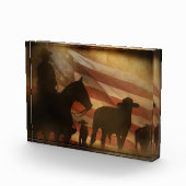 Bloc Photo Décor du ranch Western Cowboy Horse and Cattle (Droite)