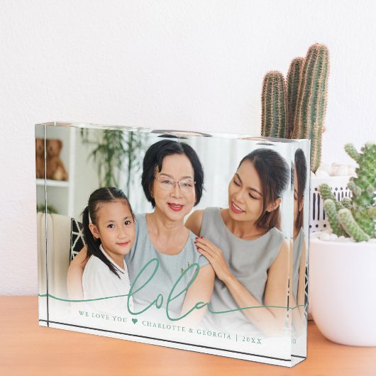 Bloc Photo Découpe de script Lola | We Love You Photo Block