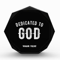 DÉDIÉ À DIEU PERSONNALISABLE COOL TEXTE BLANC