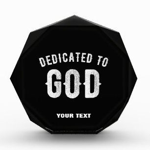 BLOC PHOTO DÉDIÉ À DIEU PERSONNALISABLE COOL TEXTE BLANC
