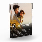 Bloc Photo Définition de petite amie élégante moderne Script (Gauche)