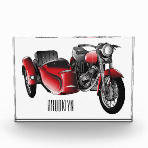 Bloc Photo dessin animé de la moto Sidecar