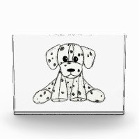Dessin simple de contour de chien en peluche dalma