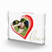 Bloc Photo Deux Coeurs Love Script Saint Valentin`s Day (Droite)