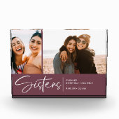 Bloc Photo Deux photos de soeurs modernes violettes (Devant)