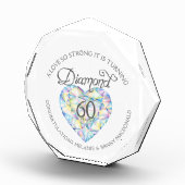 Bloc Photo Diamant 60ème Anniversaire nom de l'art cardiaque (Droite)