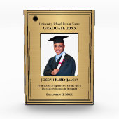 Bloc Photo Diplôme d'études collégiales Gold Custom (Devant)