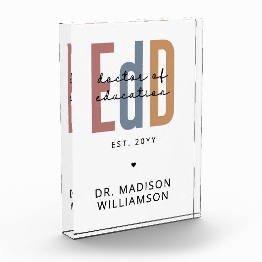Bloc Photo Diplôme D'Études De L'EdD Personnalisé (Gauche)