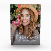 Bloc Photo Diplôme élégant écriture blanche (Devant)