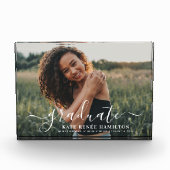 Bloc Photo Diplômé Moderne Écriture Blanche (Devant)