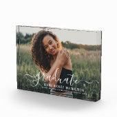 Bloc Photo Diplômé Moderne Écriture Blanche (Droite)