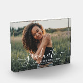 Bloc Photo Diplômé Moderne Écriture Blanche (Gauche)