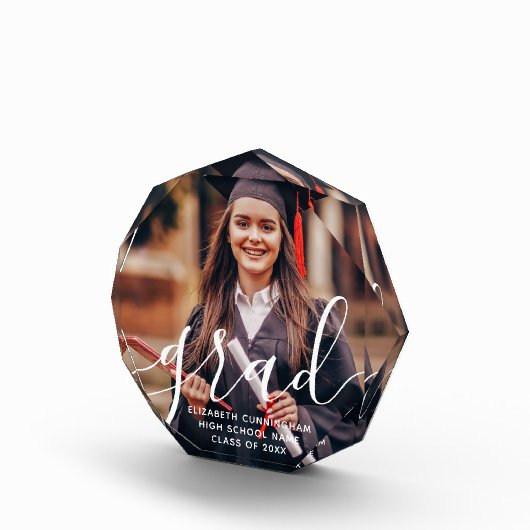 Bloc Photo Diplômé Simple Script Moderne Photo Classique (Droite)