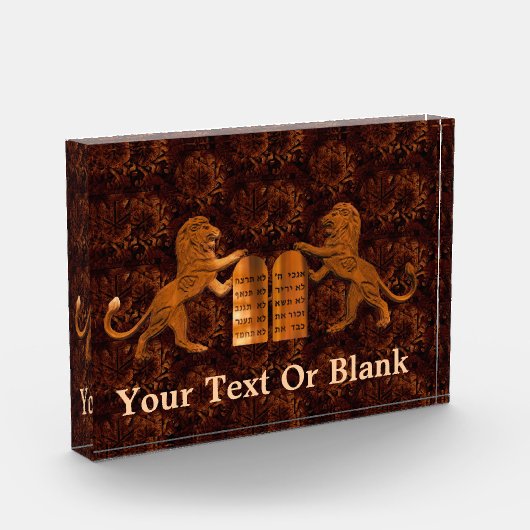 Bloc Photo Dix commandements et lions (Gauche)