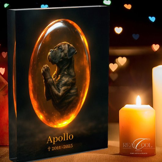 Bloc Photo Dog Memorial  Photo Block - Cane Corso 