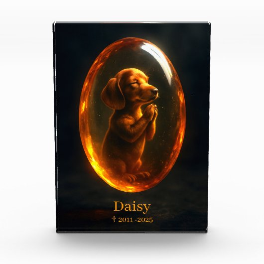 Bloc Photo Dog Memorial Photo Block - Dachshund  (Devant)