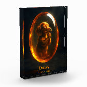 Bloc Photo Dog Memorial Photo Block - Dachshund  (Gauche)