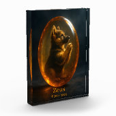 Bloc Photo  Dog Memorial Photo Block - German Shepherd  (Gauche)