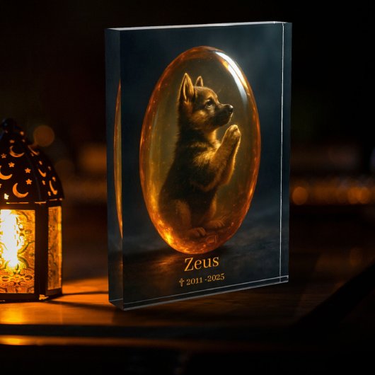 Bloc Photo  Dog Memorial Photo Block - German Shepherd 