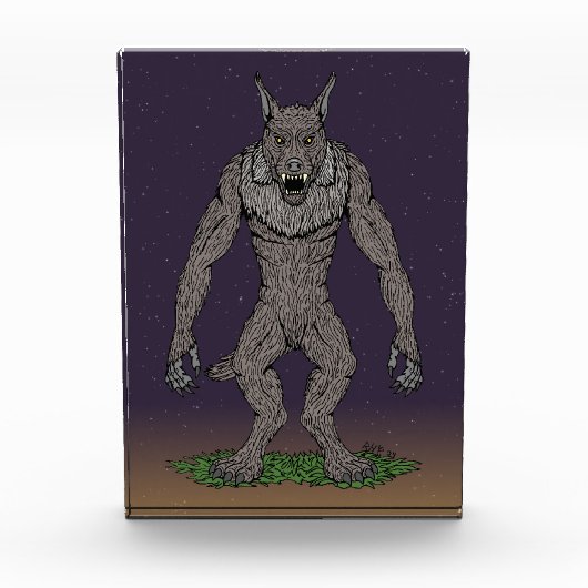 Bloc Photo Dogman Cryptid ou Werewolf (Devant)