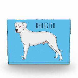 Bloc Photo Dogo argentino dessin animé pour chien