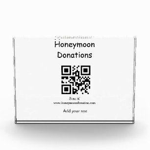 Bloc Photo Dons de lune de miel minimum simple mariage q r ca