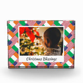 Bloc Photo DOUBLE IRLANDAIS AMÉRICAIN moderne Noël Keepsaké (Devant)