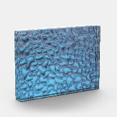 Bloc Photo Doux gouttes de pluie sur verre bleu (Gauche)