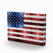Bloc Photo drapeau américain rouge blanc brillant parties sci (Droite)