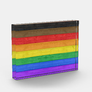 Bloc Photo Drapeau de fierté gay inclusif SlipperyJoe's à tex