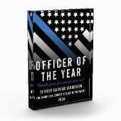 Bloc Photo Drapeau de la ligne bleue mince de l'année (Gauche)