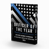 Bloc Photo Drapeau de la ligne bleue mince de l'année (Droite)