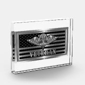 Bloc Photo Drapeau de l'ancien combattant de Parachute Rigger (Gauche)