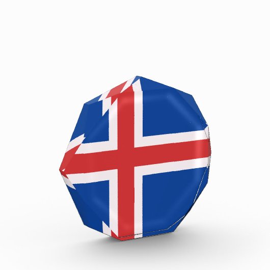 Bloc Photo Drapeau de l'Islande (Gauche)