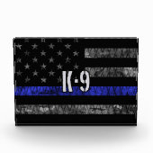 Bloc Photo Drapeau de police de l'unité K-9 en détresse (Devant)