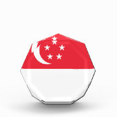 Bloc Photo Drapeau de Singapour (Devant)