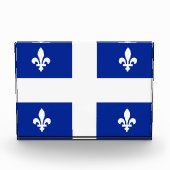 Bloc Photo Drapeau du Québec PQ Qc avec fleurs de lys (Devant)