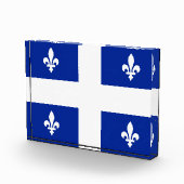 Bloc Photo Drapeau du Québec PQ Qc avec fleurs de lys (Droite)