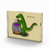 Bloc Photo Drôle alligator vert cuisine dessin animé (Droite)