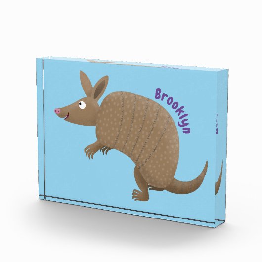 Bloc Photo Drôle armadillo joyeux dessin animé (Droite)