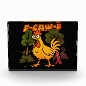 Bloc Photo Drôle Conception de poulet - F-Caw-F Cartoon Anima (Devant)