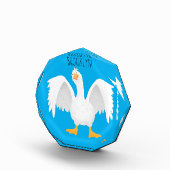 Bloc Photo Drôle curieuse dessin animé d'oie domestique (Droite)