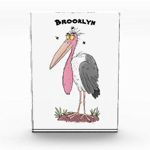 Bloc Photo Drôle dessin animé de cigogne en marabou