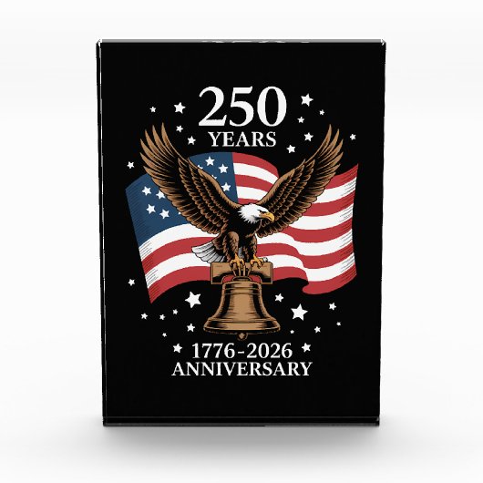 Bloc Photo Eagle and Flag 250 Years of America 1776-2026 (Devant)